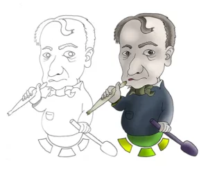 Charles Baudelaire cartoon